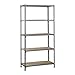 Estantería metálica sin tornillos Maderclick de 5 estantes Gris/Madera Simonrack 2000x1100x500 mms - Estantería con aglomerado - Estantería para despensa - 100 Kgs de capacidad por estante