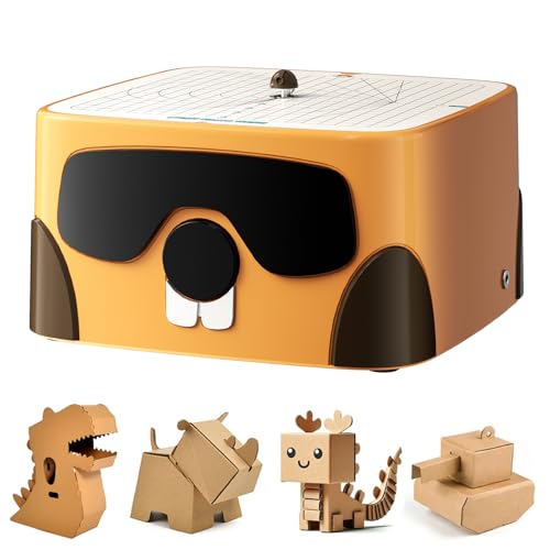 SainSmart BEAVERBOT Cardboard Cutter for Kids Safe DIY Construction Tool Kit for age 3+ boys and girls Educational STEM Craft Toy for Kids Bladeless Paper Craft Tool Perfect for Creativity Project