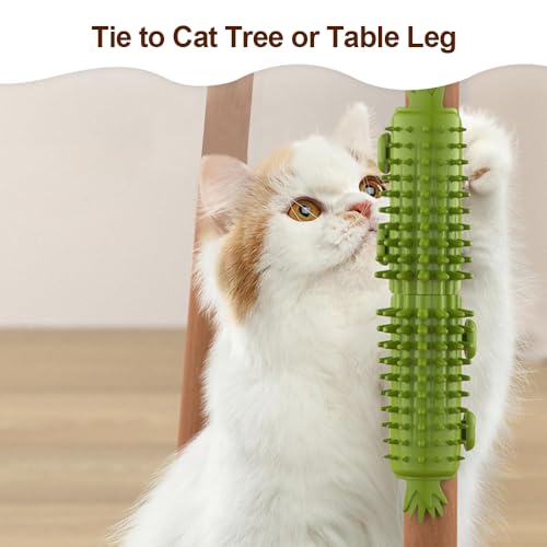 Image of DONGKER Cat Self Groomer,2 PCS Silicone Pet Corner Massage Combs Cat Face Scratcher for Kitten Cats(fit φ1.18 inch-1.97 inch Table Legs Climbing Frame)