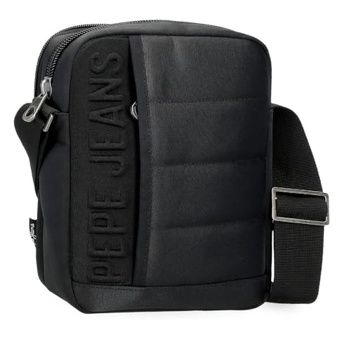 Pepe Jeans Ancor Bandolera Negro 17x22x7,5 cms Poliéster 2,81L by Joumma Bags