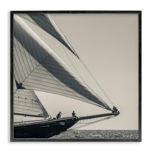 'Vintage Ocean Ship Photography People Resting'| Framed Giclee Art