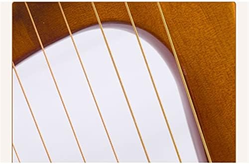 Portable Harp Lyre Harp Mahogany 21 Metal Strings Portable Solid Wood Piano Classical Instrument For Music Lovers Beginner Children Adult