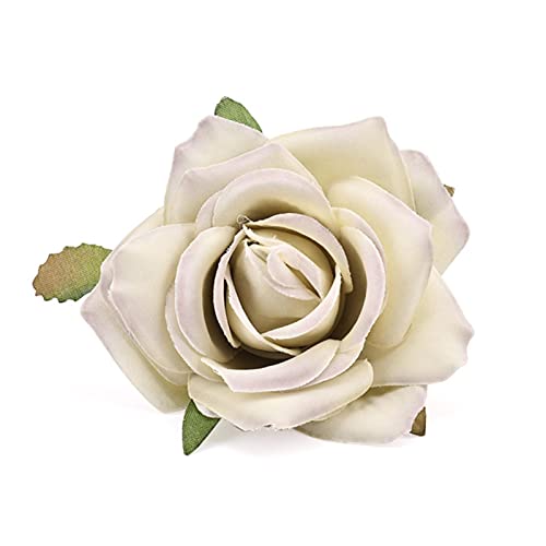Blumen Deko Künstliche Blume 30 Stücke Weiße Rose Künstliche Seidenblumenköpfe Dekoratives Scrapbooking Cover