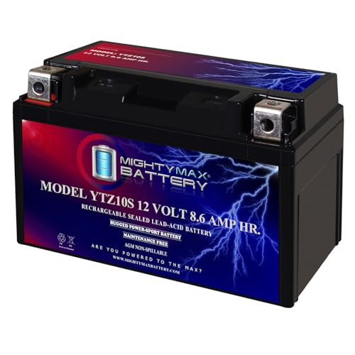 Mighty Max Battery YTZ10S -12 Volt 8.6 AH 190 CCA Rechargeable Maintenance Free SLA AGM Motorcycle Battery