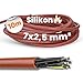 Produktbild 10 Meter Lapp 0046024 Ölflex Heat 180 Saunakabel 7x2,5 mm² I Silikonleitung 7G2,5 mm² mit Schutzleiter I Saunaofen Kabel 10 m I SiHF Silikonkabel