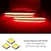iJDMTOY Smoked Lens 36-SMD Red LED Bumper Reflector Lights Compatible With 2015-2017 Ford Mustang, Function as Tail/Brake or Rear Fog Lamps