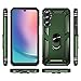 Dionsibei Military Grade Drop Impact for Samsung Galaxy A25 5G Case 360 Metal Rotating Ring Kickstand Holder Armor Heavy Duty Shockproof Case for Galaxy A25 5G Phone Case (Army Green)