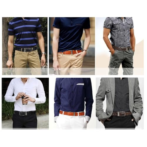 Rieort Classic Mens Belt Automatic Alloy Buckle Belt Men Realistic Crocodile Pattern Men's Belts For Dress Casual Men's Belt4