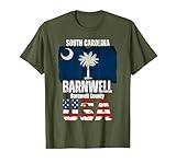 Barnwell South Carolina SC Barnwell County Souvenir T-Shirt, Men, Olive Green, Large