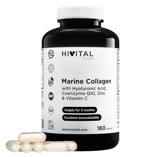 Colágeno Marino con Ácido Hialurónico, Coenzima Q10, Vitamina C y Zinc | 180 cápsulas | Péptidos que mantienen articulaciones, cartílagos, huesos, piel, cabello y uñas sanos