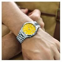 Citizen Automatik Herren Armbanduhr aus Edelstahl in der Farbe Silber-Orange 40mm, Wasserdichtigkeit: 5Bar, NJ0150-81Z – Ansicht 4