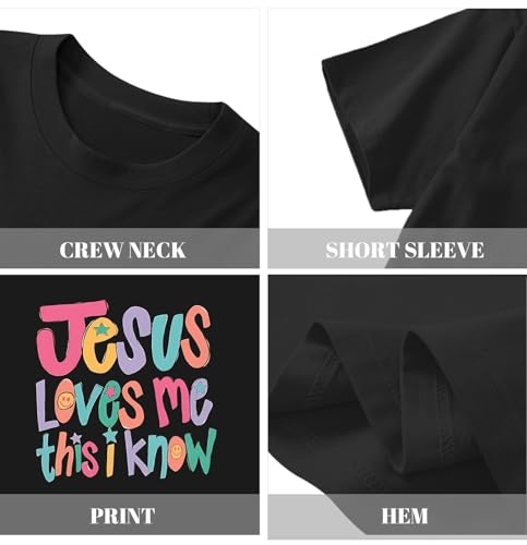 Image of BINTEHGS Jesus Shirts for Kids Christian Graphic Tees for Girls Religious God Tshirts Inspirational Bible Verse Cute T-Shirts