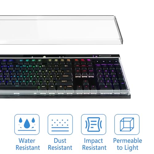 Protector Transparente para Teclado Geekria Compatible Logitech y Corsair miniatura 3