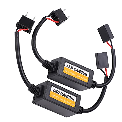 Cancelador de Fallos de Luz LED, Código de Error Cancelador 2 Piezas Decodificador Antiparpadeo Bombillas Externas para Tablero de Auto 2 Piezas para Bus Canbus H7 DC 9V16V
