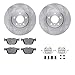 Dynamic Friction Company Front Brake Rotors with 5000 Euro Ceramic Brake Pads includes Hardware 6612-31465
