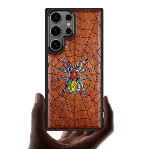 Coque Samsung S25 Ultra en bois sculpté et nacre véritable luxe Carveit