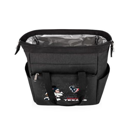 Image of PICNIC TIME NFL Mickey Mouse On The Go Lunch Bag - Soft Cooler Lunch Box - Insulated Lunch Bag, (Black)