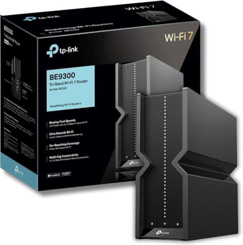 TP-Link Archer BE550 Tri-Band BE9300 WiFi 7 Router, 6-Stream 9.2G...