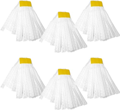 Kleen Handler BLKH-HD-HYDM-W Mop Head Replacement 6-Pack Hydrophobic Industrial Mop For Oils And Spills – Heavy-Duty Mop For Industrial, Commercial, Janitorial Cleaning – Non-Woven Oil-Absorbent Material cover