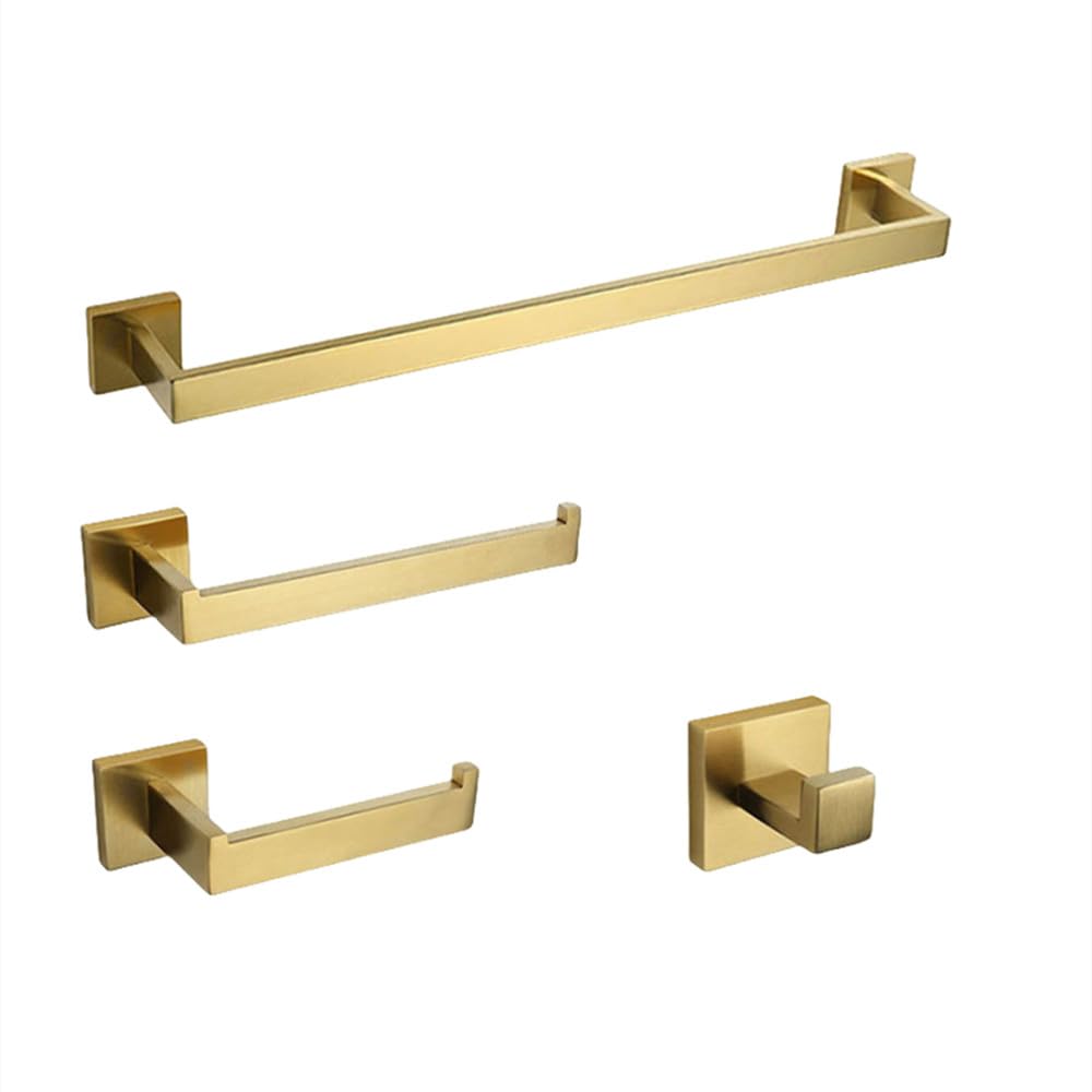 BKSXSOP Black Bronze Towel Bar & Toilet Paper Holder Set - Polished Mirror Finish Bathroom Accessories, Robe Hook Ring, Durable Stylish Home Décor