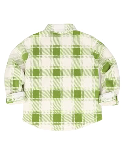 Image of ThCreasa Boys Sherpa Lined Plaid Button Shirt Jacket | Full Thermal Lining, Buffalo Plaid Shacket, Button Down, Family Matching Shirt, Dress Shirt Style, Cozy Winter Fall Outerwear