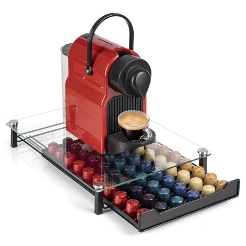 RECAPS Coffee Pod Holder Storage Drawer Compatible with Nespresso Originalline Small Coffee Pods Holds 60 Capsules