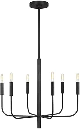 Generation Lighting-Brianna-6 Light Small Chandelier-24 Inch Wide by 21.38 Inch Tall-Aged Iron Finish -Traditional in