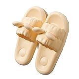 Pantuflas Nube para Mujer Lindas y divertidas zapatillas con orejas de conejo for interiores, pantuflas suaves con parte inferior gruesa, zapatos antideslizantes for el hogar for mujeres Zapatillas De