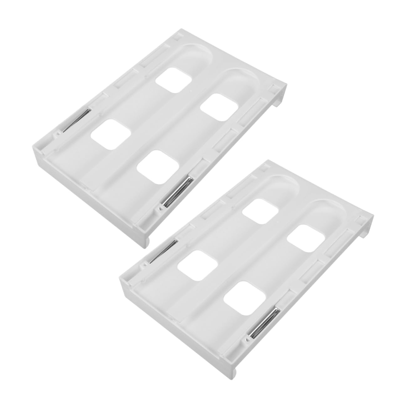 Mikikit 2pcs Dual-row Hanging Can Organizer for Diameter Soda Beer Cans Space-saving Rack for Fridge Kitchen Cabinets and Pantry Hips Material for Neat Storage