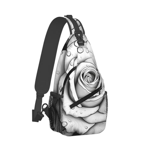 Morrales cruzados diagonales para hombro unisex negro blanco rosa miniatura 2