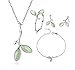 Produktbild Echte 925 Sterling Silber Schmuck Baum Blätter Knospen grün Emaille Schmuck Set für Frauen Sterling Silber Schmuck