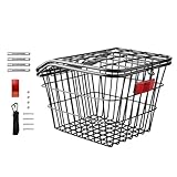 Fahrrad-Rahmenregal hinten – bruchsicher, für das Hinterrad | Sitzregal aus Stahldraht, Fahrradaufbewahrung zum Aufbewahren von Gegenständen wie Öko-Ladungen