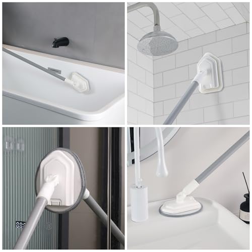 Miniatura 6 de Mitclear 3 En 1 Cepillo De Limpieza Ducha Con Mango Telescópico 135cm , Limpiador De Azulejos Baño Largo, Mopa Con Cepillo, Esponja Microfibra Para Limpiar Ducha Azulejos Baño Cocina Pared Y Suelo