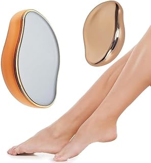 Crystal Hair Remover, Painless Hair Removal Tool, Rose Gold, Compact Travel-Friendly Design