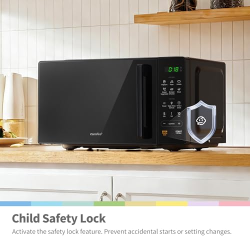 Comfee' 20L Digital Microwave Oven, 700W Compact Countertop Microwave With Inverter, 6 Auto Menus, Multi-Stage Cooking, Eco Mode, Express Cook, Black - CMO-EM202NF(BK) - 10