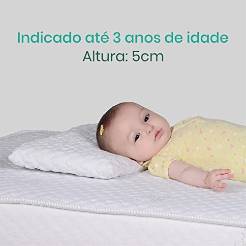 Plenosono Travesseiro Antissufocante Terapêutico Piccolo para Bebês e crianças até 3 anos, 2 lados