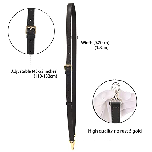 Image of Vachetta Leather Adjustable Crossbody Strap for Leather Shoulder Strap Belt Replacement Suitable for L V Handbags