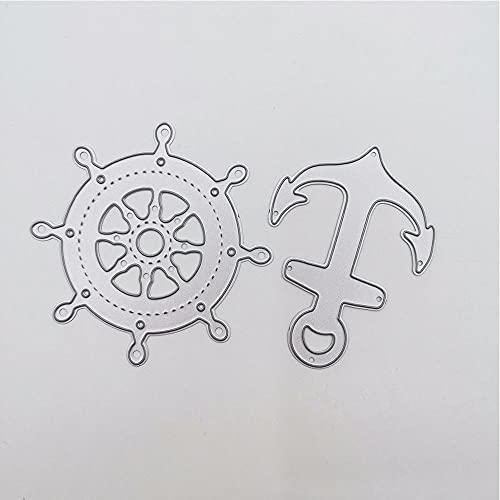 Uteruik Matrices de découpe en métal - Motif ancre - Pour la fabrication de cartes, le scrapbooking, le gaufrage, les albums, les loisirs créatifs, la décoration
