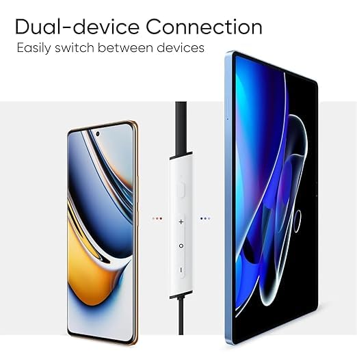 Image of Realme Buds Wireless 3 Bluetooth Neckband Headphones, 13.4mm Driver, 32H Playtime, AI ENC Noise Cancellation, IP55, Bluetooth 5.4 White RA55