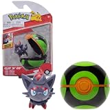 Pokemon Clip N Go - Figurine Jouet 5 cm Zorua – Figurines Pokemon & Pokeball - Nouvo 2023 - sous Licence Officielle Jouet
