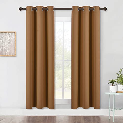 NICETOWN Sleek Blackout Curtains 72 inches Length for Windows, Noise Reducing and Block Draft Panels for Door Doorway Laundry Office Luxury Decor Them