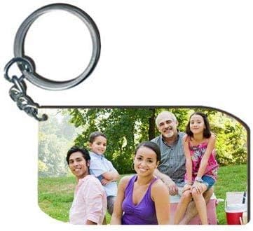 My Cool Step Customized Rectangular Shape Photos Both Side Printing Keyring for Couple (Multicolour)