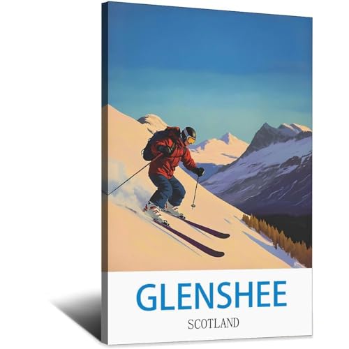 Affiche Glenshee Scotland poster voyage vintage LNBIAND 20x30cm