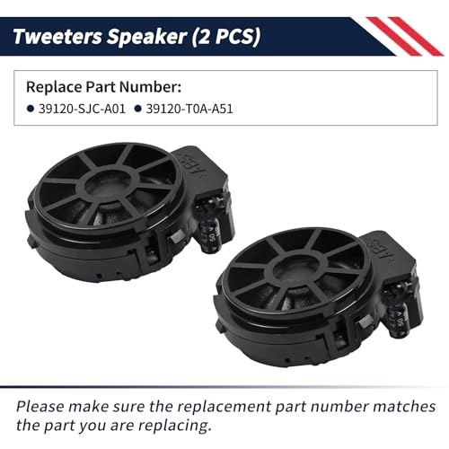 Promrmr 2 PCS Tweeters Speaker Assembly Fit for Honda Civic/CR-V/Accord/Clarity/Crosstour/Insight/Ridgeline/HR-V 2006-2022&Acura ILX 2013-2022,Tweeters Speakers Car Audio 39120-SJC-A01 39120-T0A-A51 by Promrmr - Used condition - Image 3