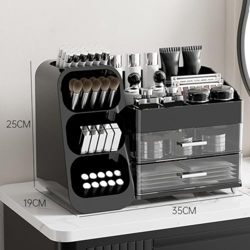 Organiseur de maquillage transparent pour coiffeuse de salle de bain - 6