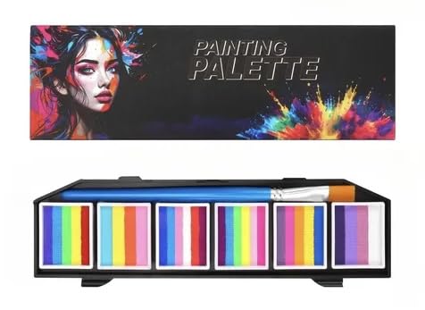 Levin body face Paint Palette, Professional Flash Non Toxic Safe Tattoo Halloween FX Party Artist Fancy Makeup Painting Kit For Kids 30 body Paint-image-4