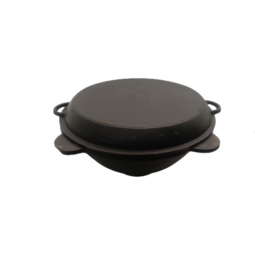 Grillpeter Kazan Gusseisen 22 Liter Deckel-Pfanne Kasan