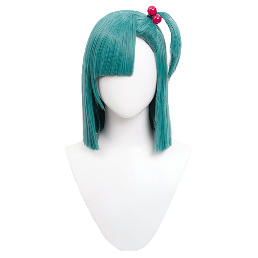 Cosply Wig Green Blue 35cm 13inch with bangs