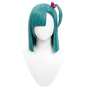 Cosply Wig Green Blue 35cm 13inch with bangs