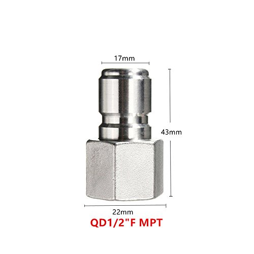 2Pcs Stainless Steel Female Quick Disconnect Fpt 1/2" Homebrew Fitting Connector Homebrewing By Promaker (Fpt Male) #TOP5